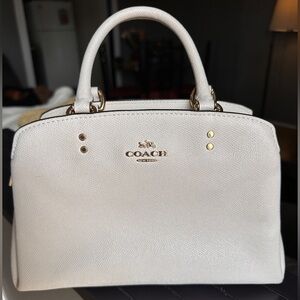 Coach Cream Leather Satchel Smaller Size